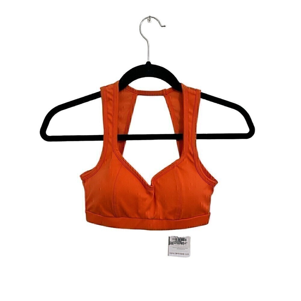NEW Cleo Harper Sports Bra Size XS Womens Blake Bralet Orange With Pads Running